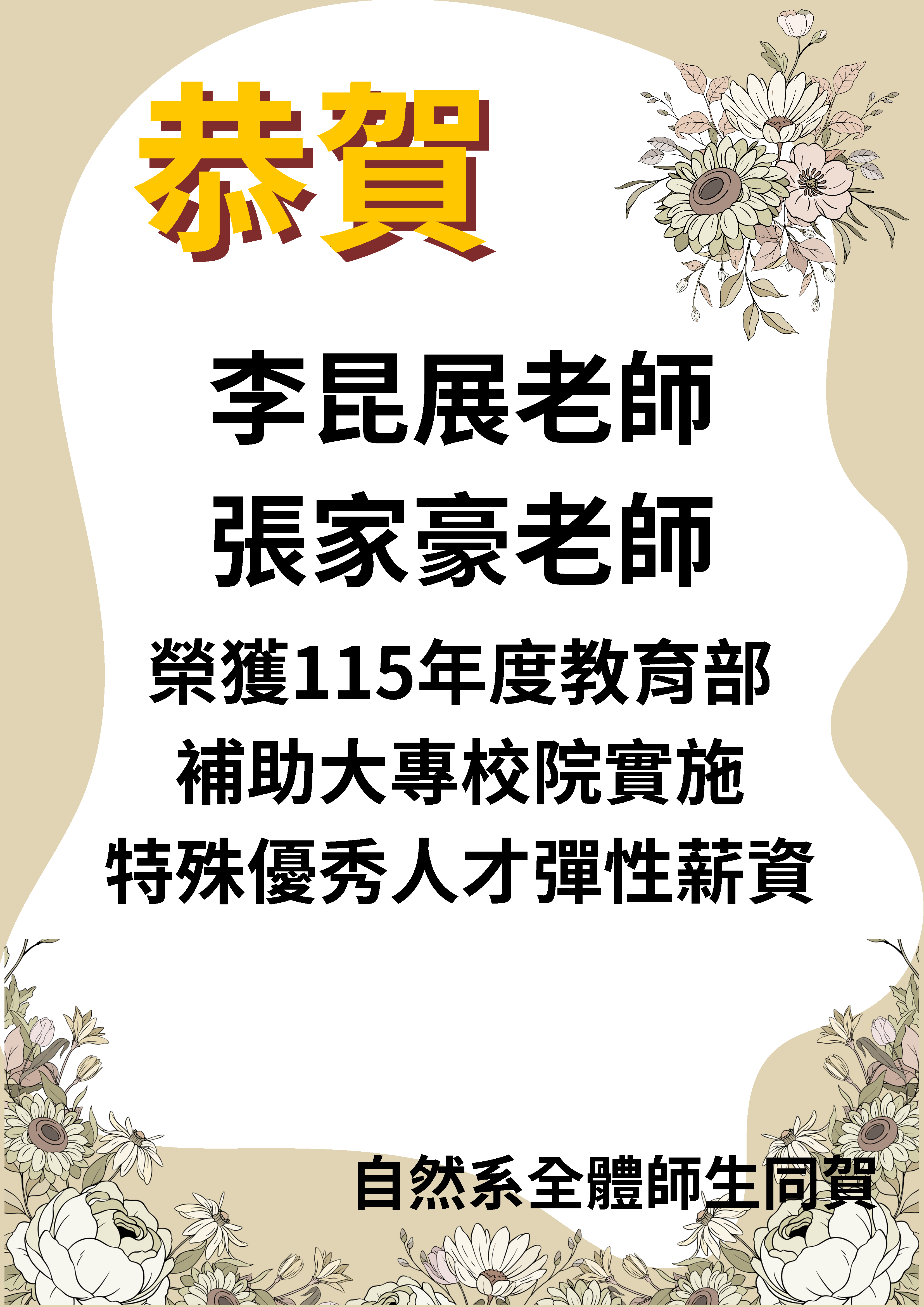115特殊優秀人才彈性薪資